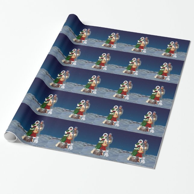 Weihnachtslieder Geschenkpapier (Ungerollt)