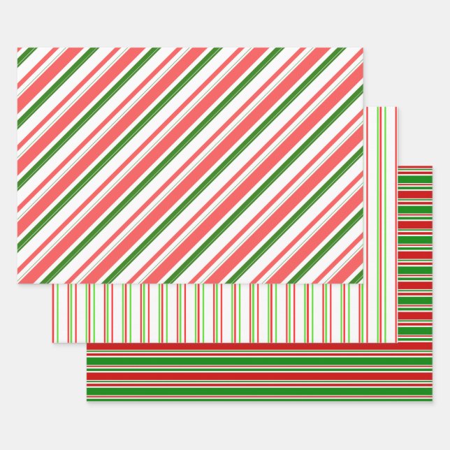 Weihnachtslieder grün, weiß, rot farbig geschenkpapier set (Set)