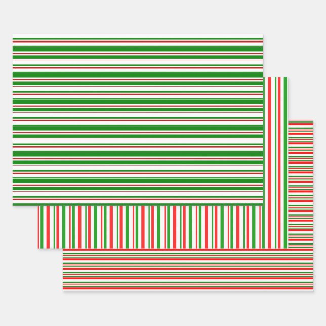 Weihnachtslieder grün, weiß, rot farbig geschenkpapier set (Set)