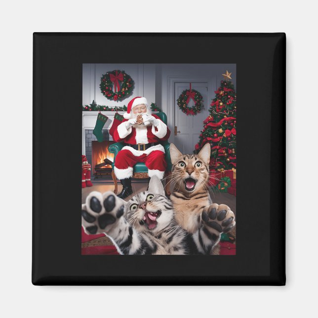 Weihnachtslieder Hund Selfie mit dem Weihnachtskla Magnet (Vorne)
