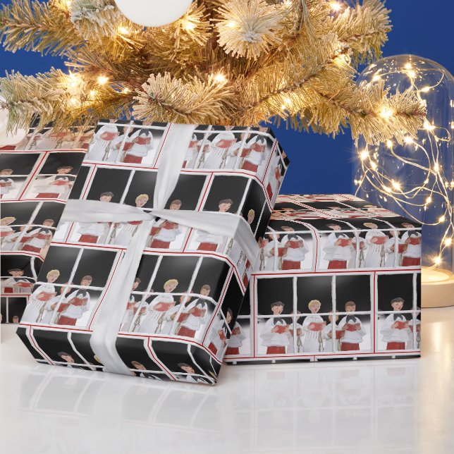 Weihnachtslieder im Fenster Geschenkpapier (Feiertage)