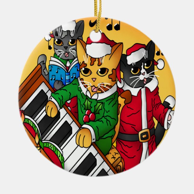Weihnachtslieder Keramik Ornament (Vorne)