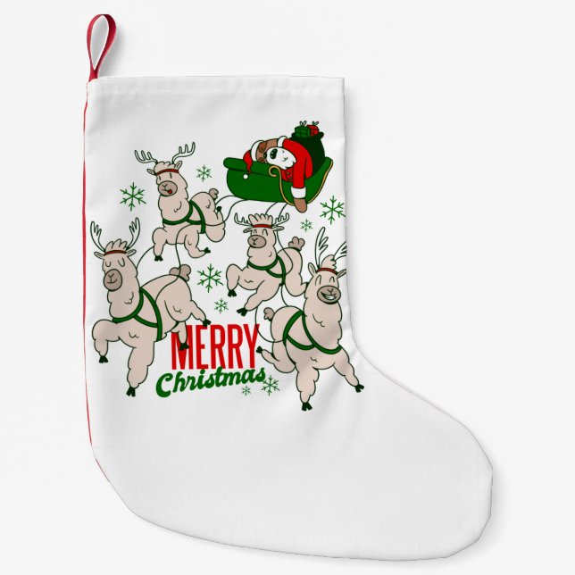 Weihnachtslieder Lamas Kleiner Weihnachtsstrumpf (Vorderseite)