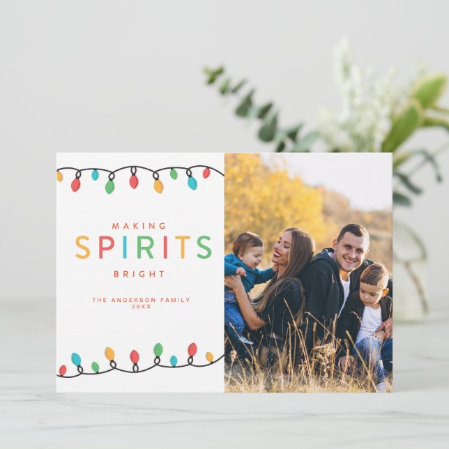Weihnachtslieder machen Spirituosen hell Einladung (Stehend Vorderseite)