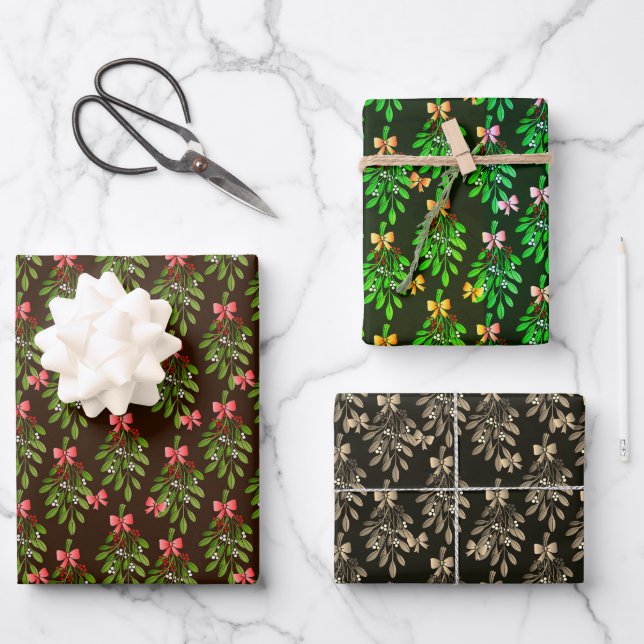 Weihnachtslieder - Papierblätter Geschenkpapier Set (Vorderseite)