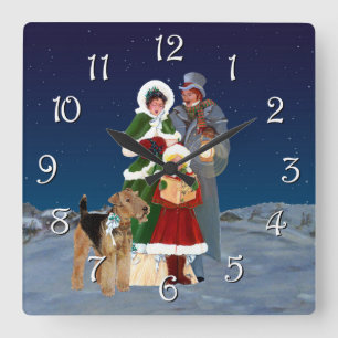 Weihnachtslieder Quadratische Wanduhr