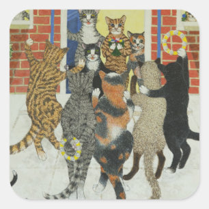 Weihnachtslieder Quadratischer Aufkleber