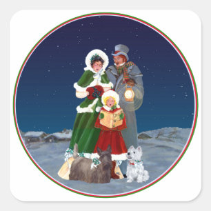 Weihnachtslieder Quadratischer Aufkleber