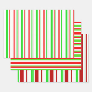 Weihnachtslieder rot, weiß, grün gefärbt geschenkpapier set