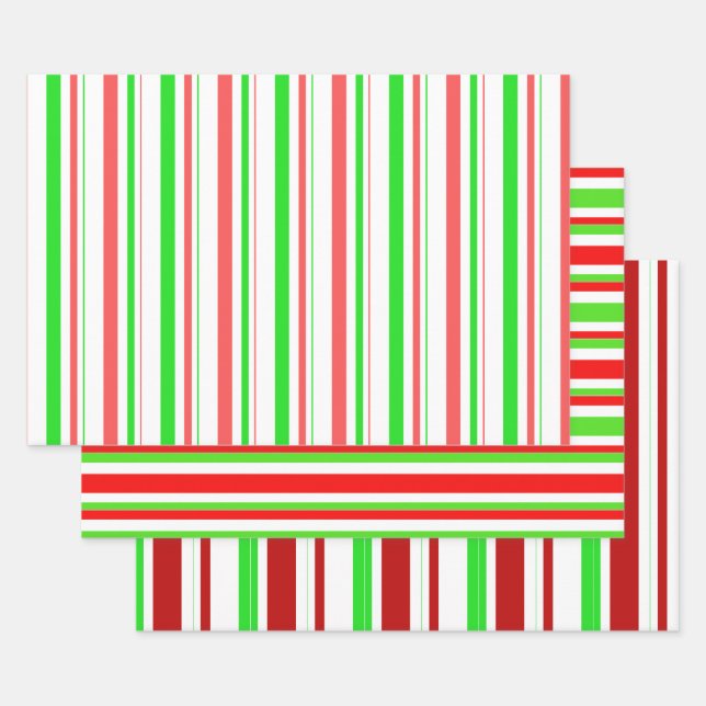 Weihnachtslieder rot, weiß, grün gefärbt geschenkpapier set (Set)