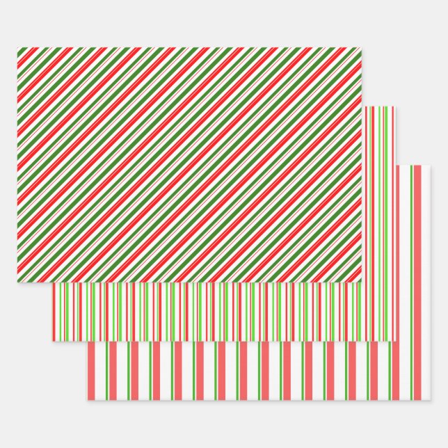 Weihnachtslieder rot, weiß, grün gefärbt geschenkpapier set (Set)
