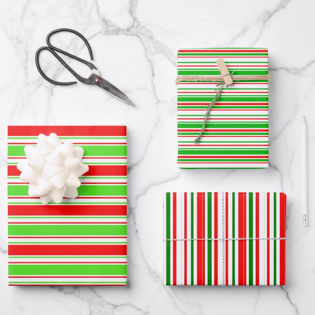 Weihnachtslieder rot, weiß, grün gefärbt geschenkpapier set (Vorderseite)