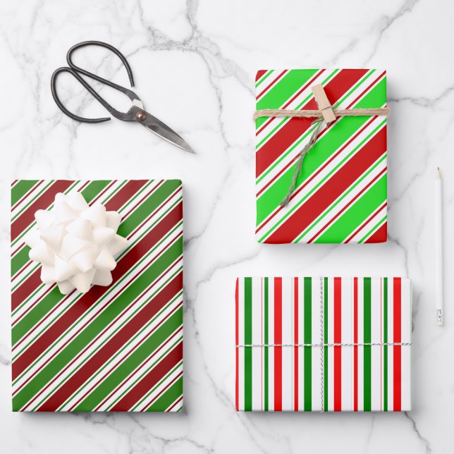 Weihnachtslieder rot, weiß, grün gefärbt geschenkpapier set (Vorderseite)