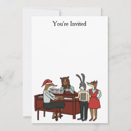 Weihnachtslieder rund um die Piano-Einladung Einladung