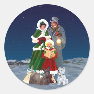 Weihnachtslieder Runder Aufkleber