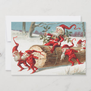 Weihnachtslieder rutschen auf einem Stein Feiertagskarte