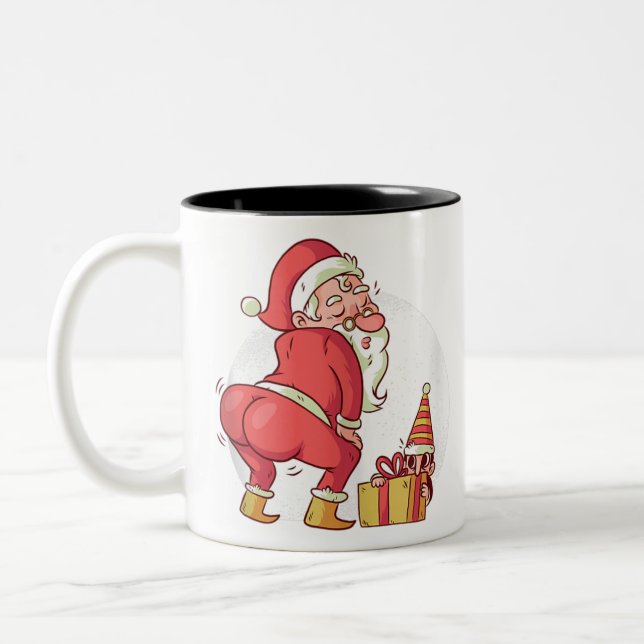Weihnachtslieder taufend santa claus elf pajamas zweifarbige tasse (Links)