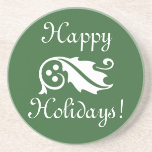 Weihnachtslieder und Beeren Weihnachtsgetränke Getränkeuntersetzer