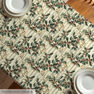Weihnachtslieder und Heilige Beerendecke Tischdecke