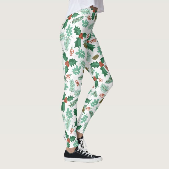 Weihnachtslieder und Pinienkeppchen Leggings (Rechts)