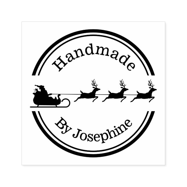 Weihnachtslieder und Rentiere Weihnachten - Handge Gummistempel (Prägung)