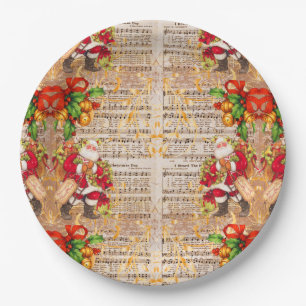 Weihnachtslieder und Weihnachten Pappteller