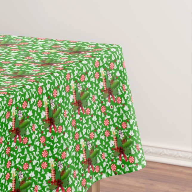 Weihnachtslieder, Weihnachtskerze Tischdecke (Beispiel)