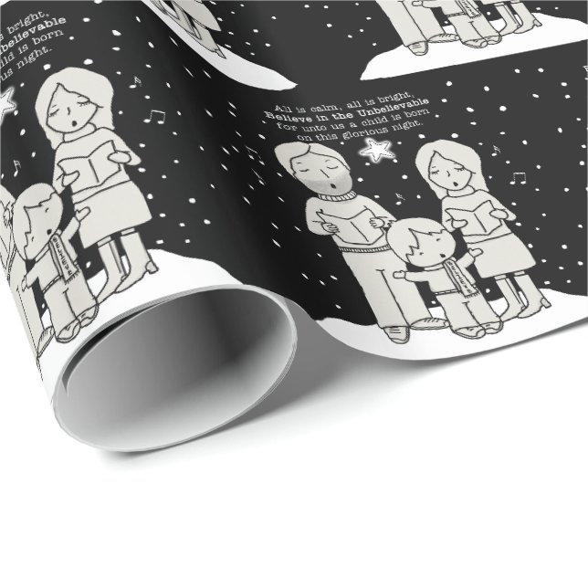 Weihnachtsliedersingen Geschenkpapier (Rolleneckpunkt)