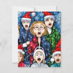Weihnachtsliedersingen Mitteilungskarte