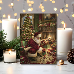 Weihnachtslieferung des Weihnachtsmanns  Karte