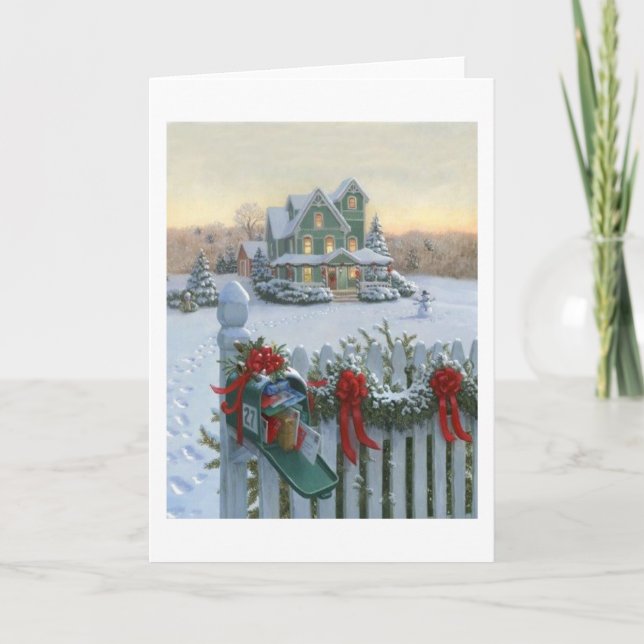 Weihnachtslieferung Feiertagskarte (Vorderseite)