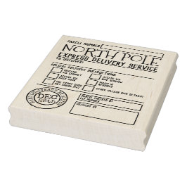 Weihnachtslieferung Nordpol Briefmarke Gummistempel