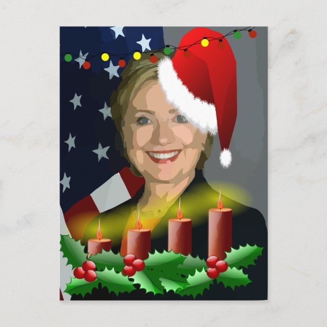 Weihnachtsliegeklammer Feiertagspostkarte (Vorderseite)