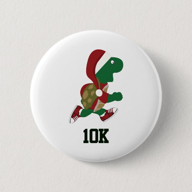 Weihnachtsliegeschildkröte 10K Button (Vorderseite)
