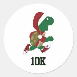 Weihnachtsliegeschildkröte 10K Runder Aufkleber