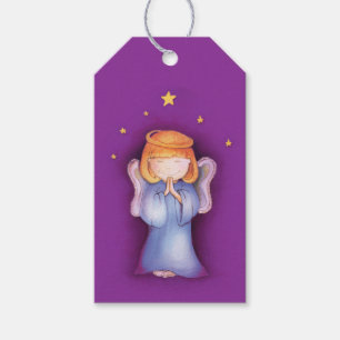 Weihnachtslila Geschenkumbau der niedlichen Geschenkanhänger