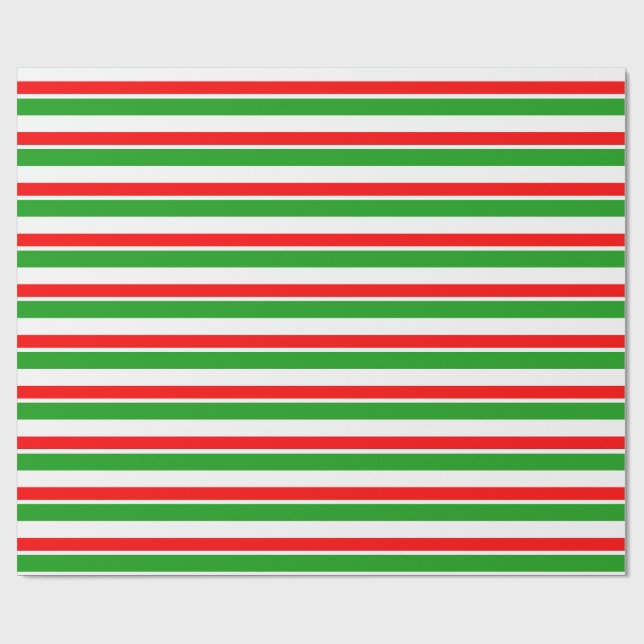 Weihnachtslinien grün, weiß, rot farbig geschenkpapier (Flach)