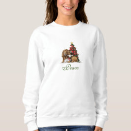 Weihnachtslion und Lamb Das Sweatshirt der Frauen