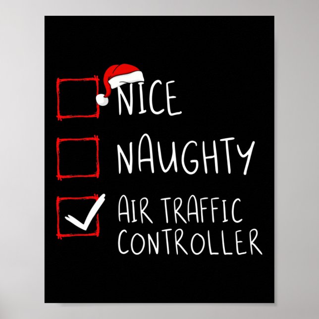 Weihnachtsliste des Naughty Air Traffic Controller Poster (Vorne)