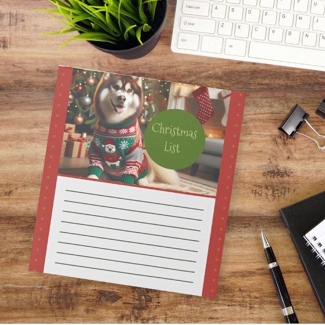 Weihnachtsliste Foto Notepad Notizblock (Von Creator hochgeladen)