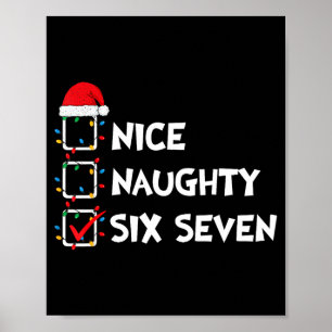 Weihnachtsliste Nett Böse Sechs Sieben Meme 67 6 7 Poster