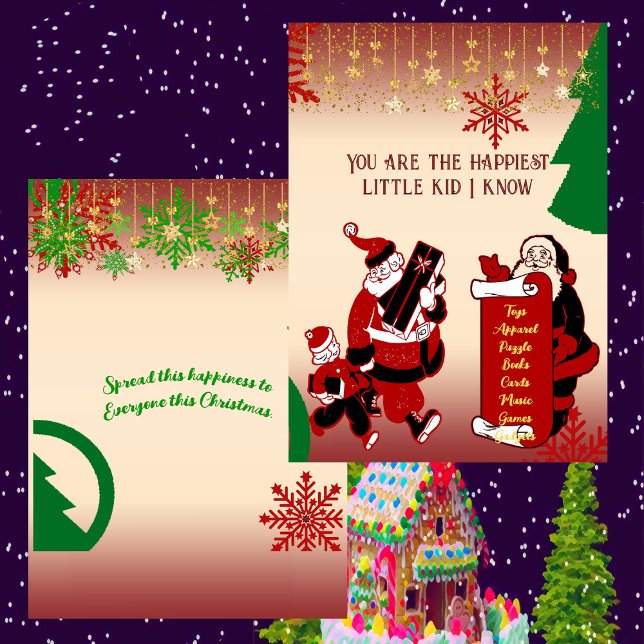 Weihnachtsliste Schöne Kid Snowflakes Dekoration (Santa Christmas List Naughty Kid Snowflakes Decor)