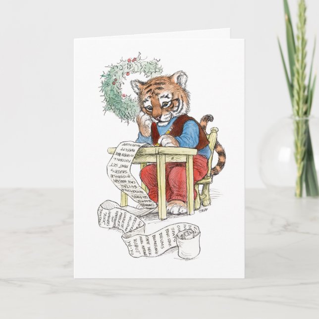 Weihnachtsliste Tiger Karte (Vorderseite)