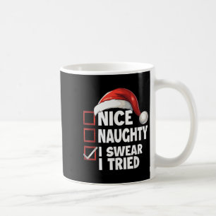 Weihnachtsliste Xmas Weihnachtsmann Nett Ungezogen Kaffeetasse