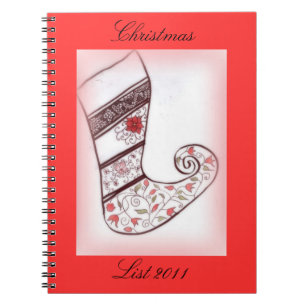 Weihnachtslisten-Notizbuch Notizblock