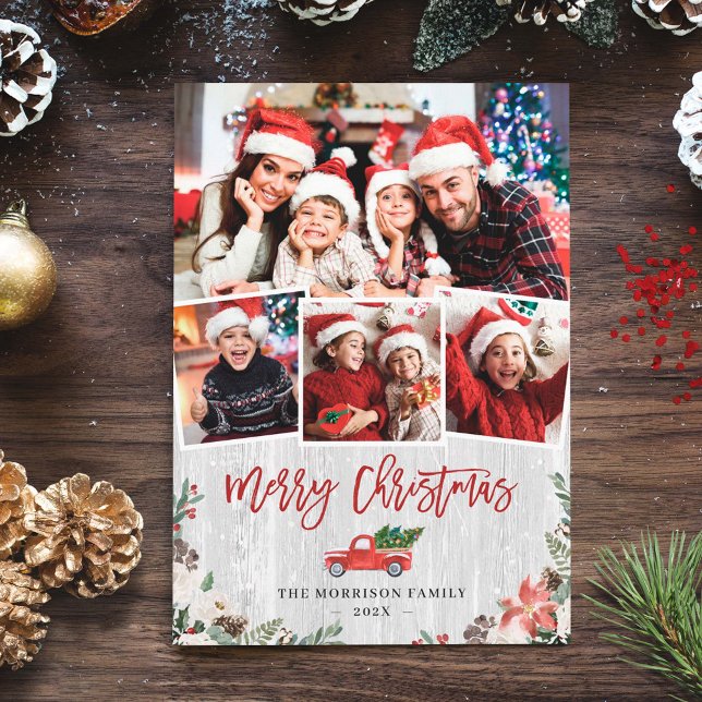 Weihnachtslkw Rustikales Weißbauch 4 Foto Feiertagskarte (Von Creator hochgeladen)