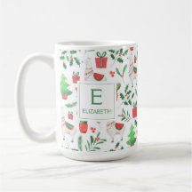 Weihnachtsllamas, Kakteen, Berries, Baummonogramm