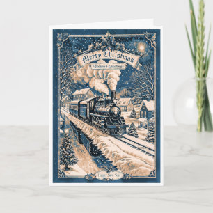 Weihnachtslokomotive Karte