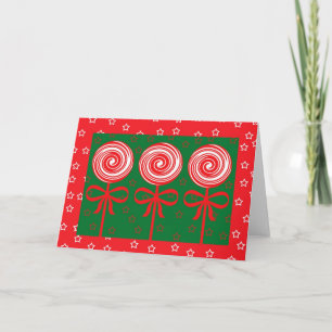 Weihnachtslollipopkarte Feiertagskarte
