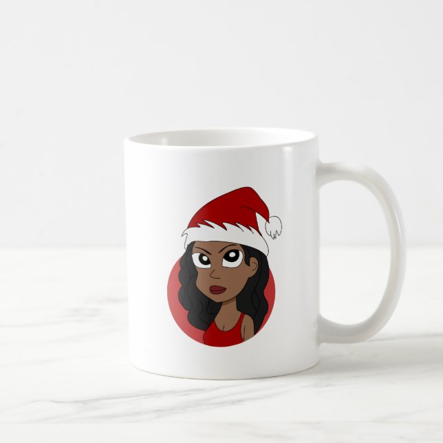 Weihnachtsmädchen-Cartoon Kaffeetasse (Rechts)